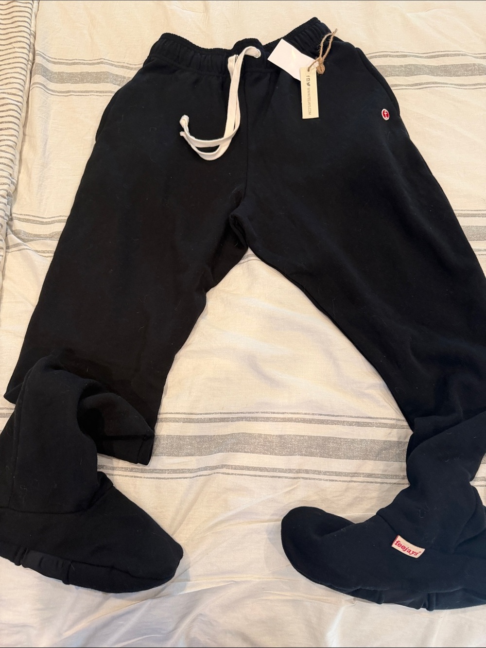 Footed PJs/sweatpants black small